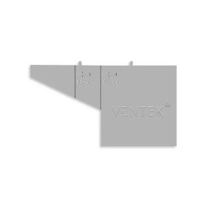 Вентиляционная коробочка универсальная VENTEK (светло-серый)